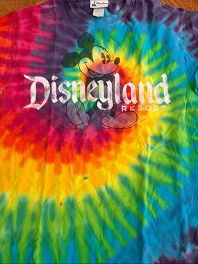 Disney Tie-Dye Mickey Disneyland Resort Short Sleeve Tee - Rainbow